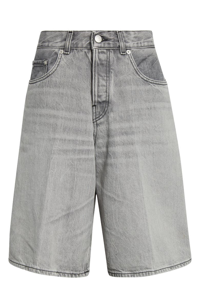 Haikure Becky Wide Leg Denim Shorts, Alternate, color, Fog Grey