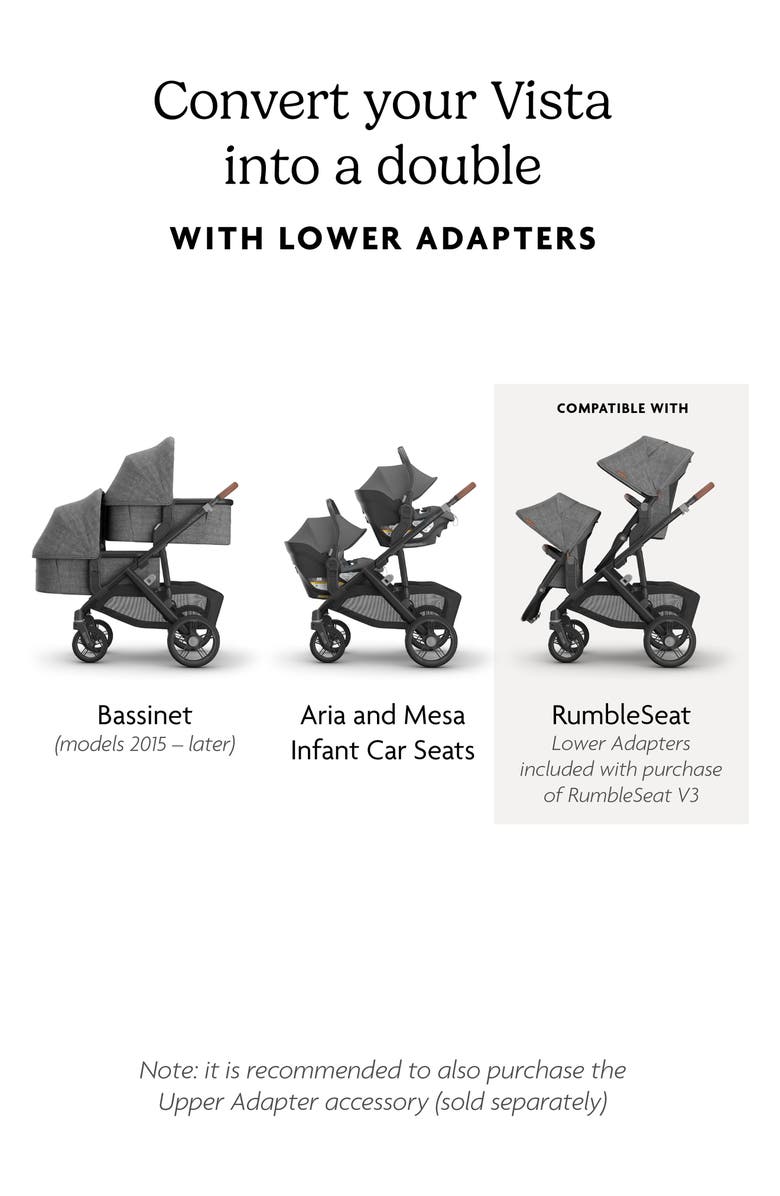 UPPAbaby Vista Lower Adapters, Alternate, color, Black