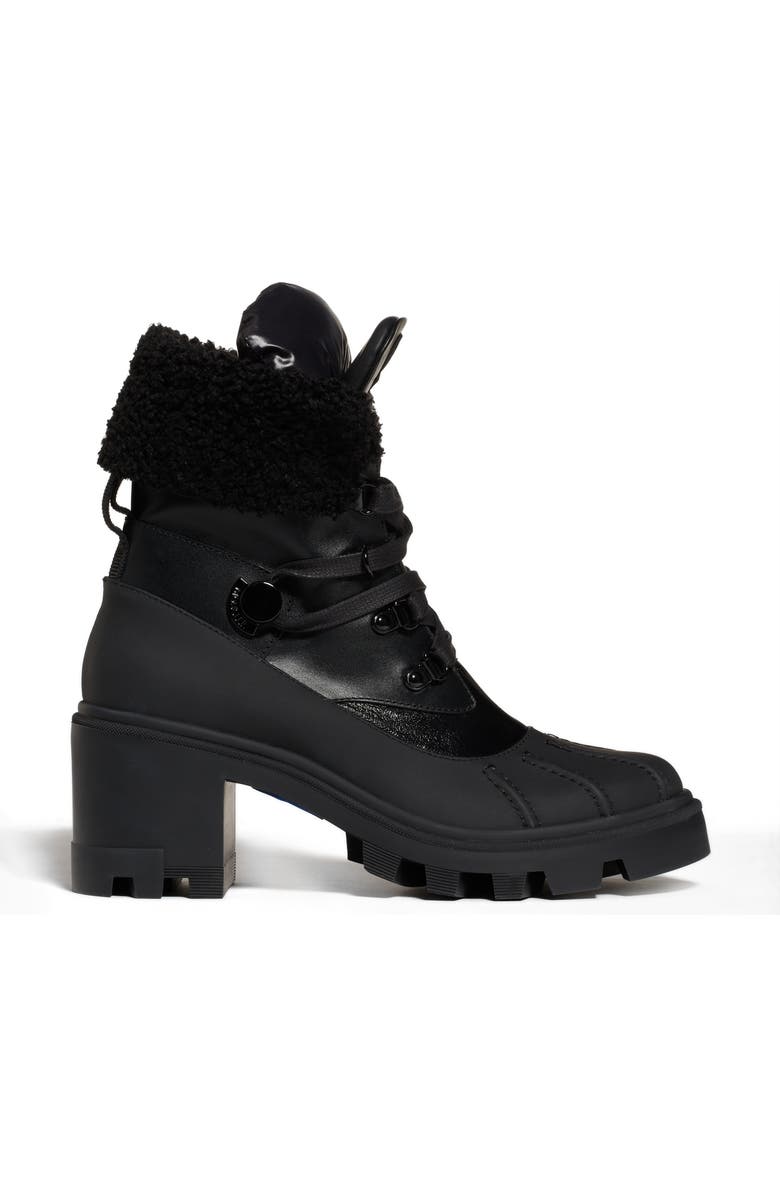 Moncler Corinne Faux Shearling Cuff Hiking Boot, Alternate, color,