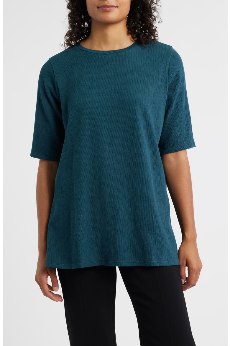 Crewneck Organic Cotton Blend Tunic, Main, color, ALPINE
