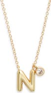 Chelsea28 Goldtone Initial Pendant Necklace