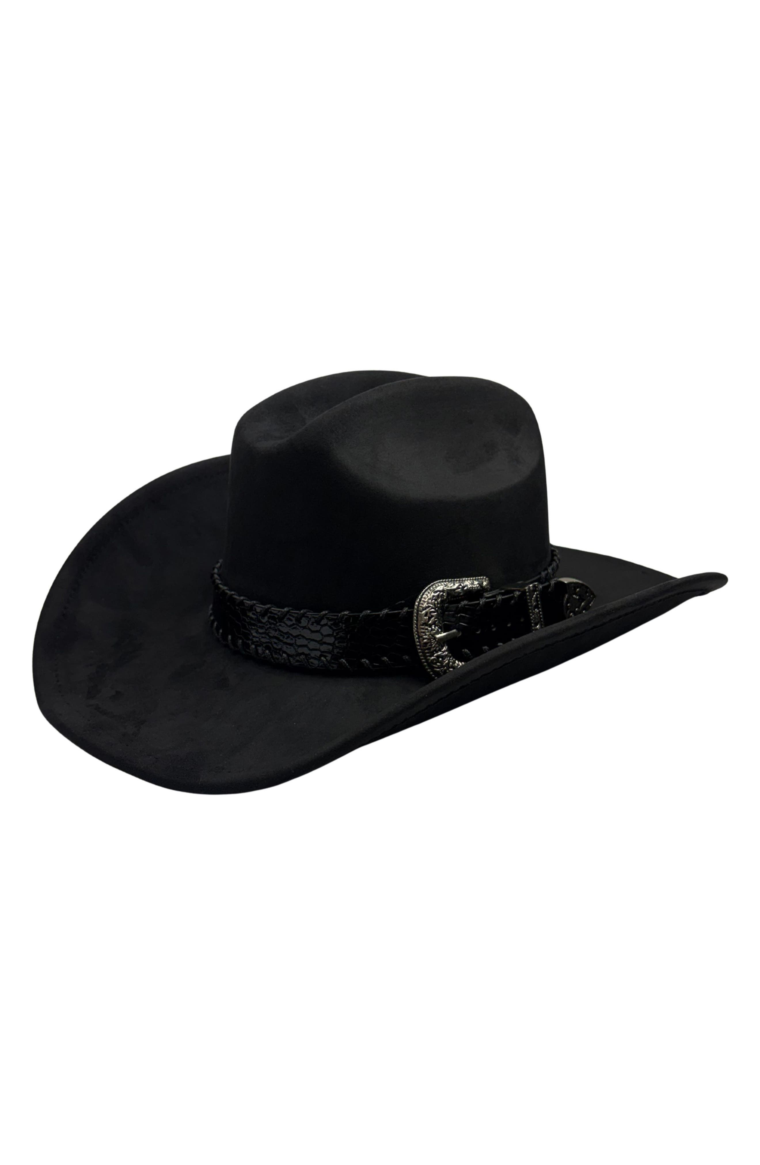 Faux Suede Cowboy Hat