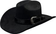 Nicole Miller Faux Suede Cowboy Hat