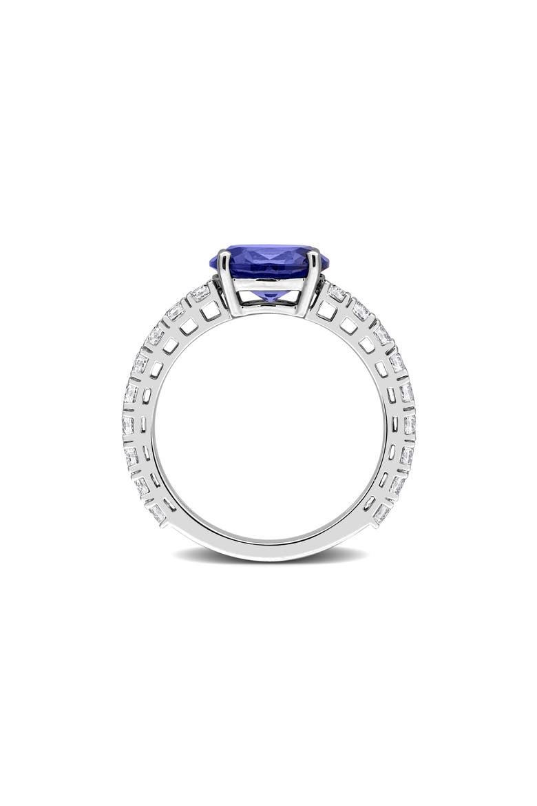 Lab Created Sapphire Oval Ring, Alternate, color, BLUE