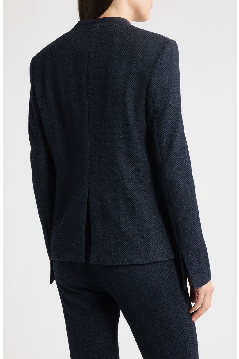 Jemma2 One-Button Blazer, Alternate, color, SKY CAPTAIN HERRINGBONE