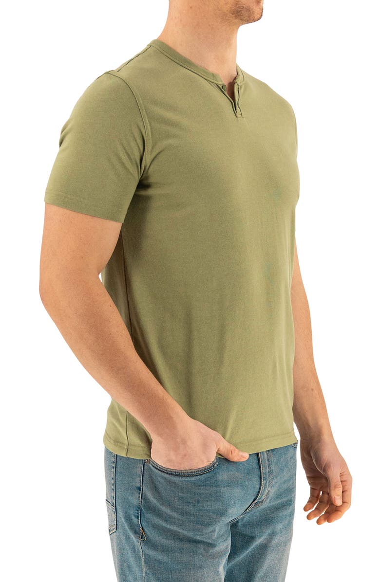 Devil-Dog Dungarees Short Sleeve Henley, Alternate, color, Oil Green