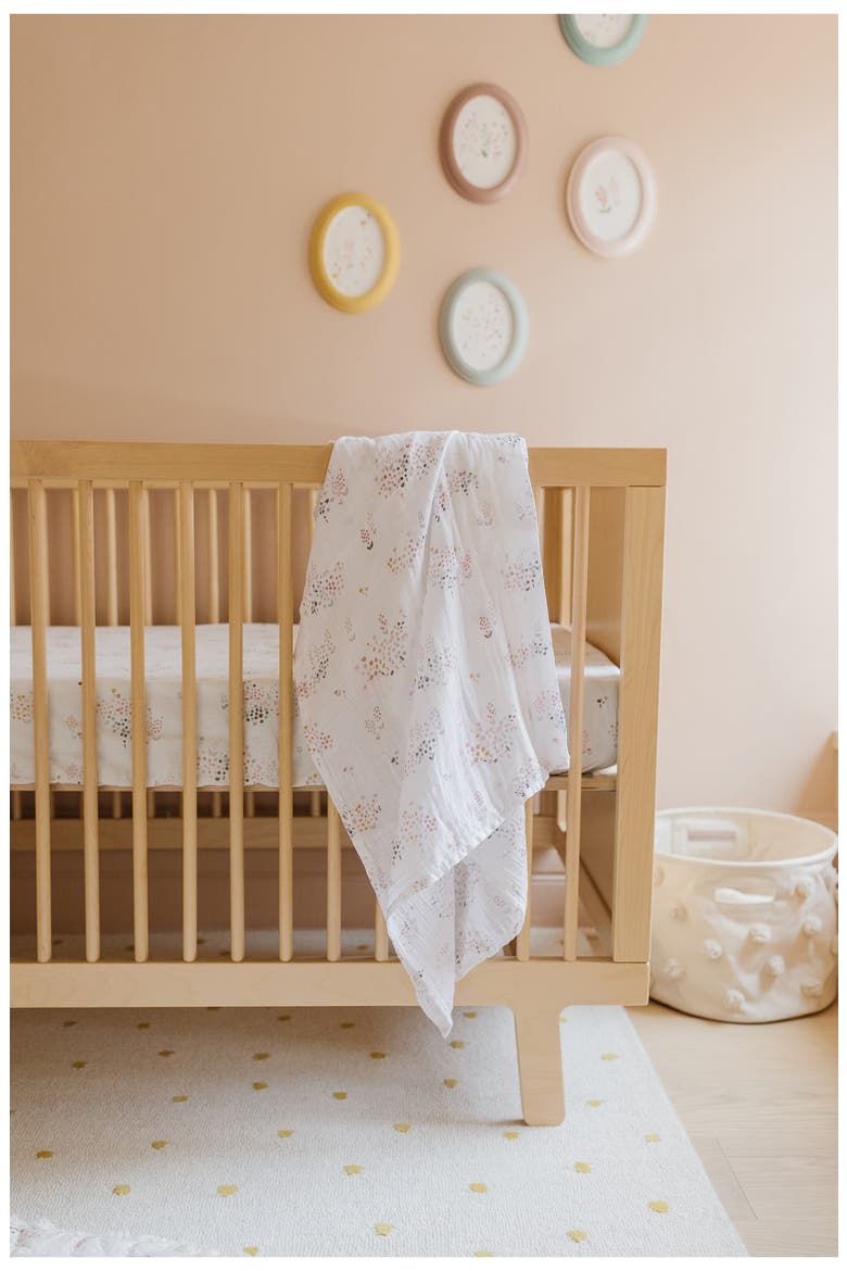 Organic Cotton Crib Sheet, Alternate, color, FLOWER PATCH