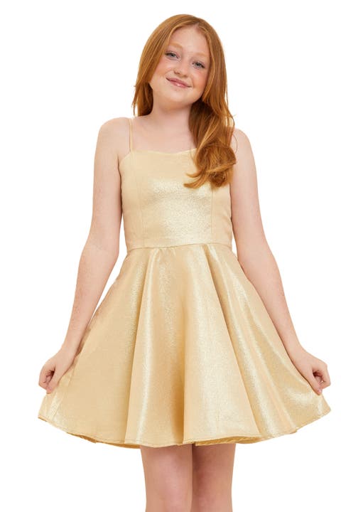 Fit and Flare Party Dress in Longer Length (Big Kid)