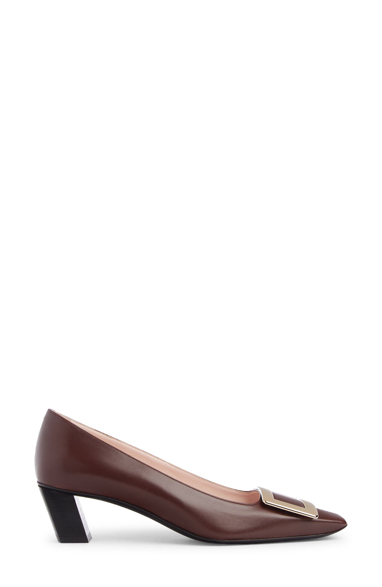 Belle Vivier Buckle Pump, Alternate, color, CHESTNUT