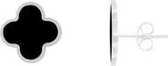 The Lovery Fine Jewelry Large Onyx Clover Stud Earrings