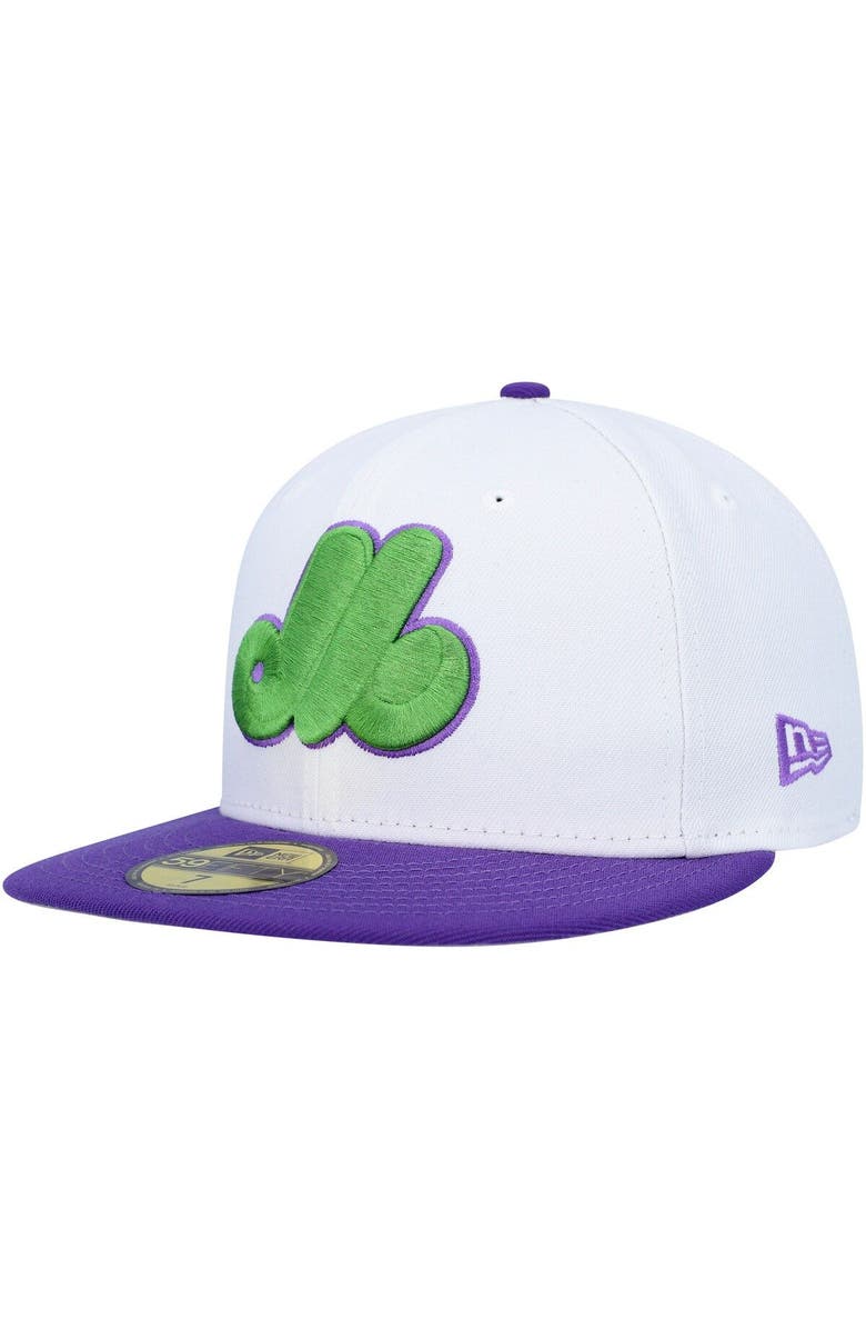 New Era Men's New Era White Montreal Expos 25th Anniversary Side Patch 59FIFTY Fitted Hat, Alternate, color, White