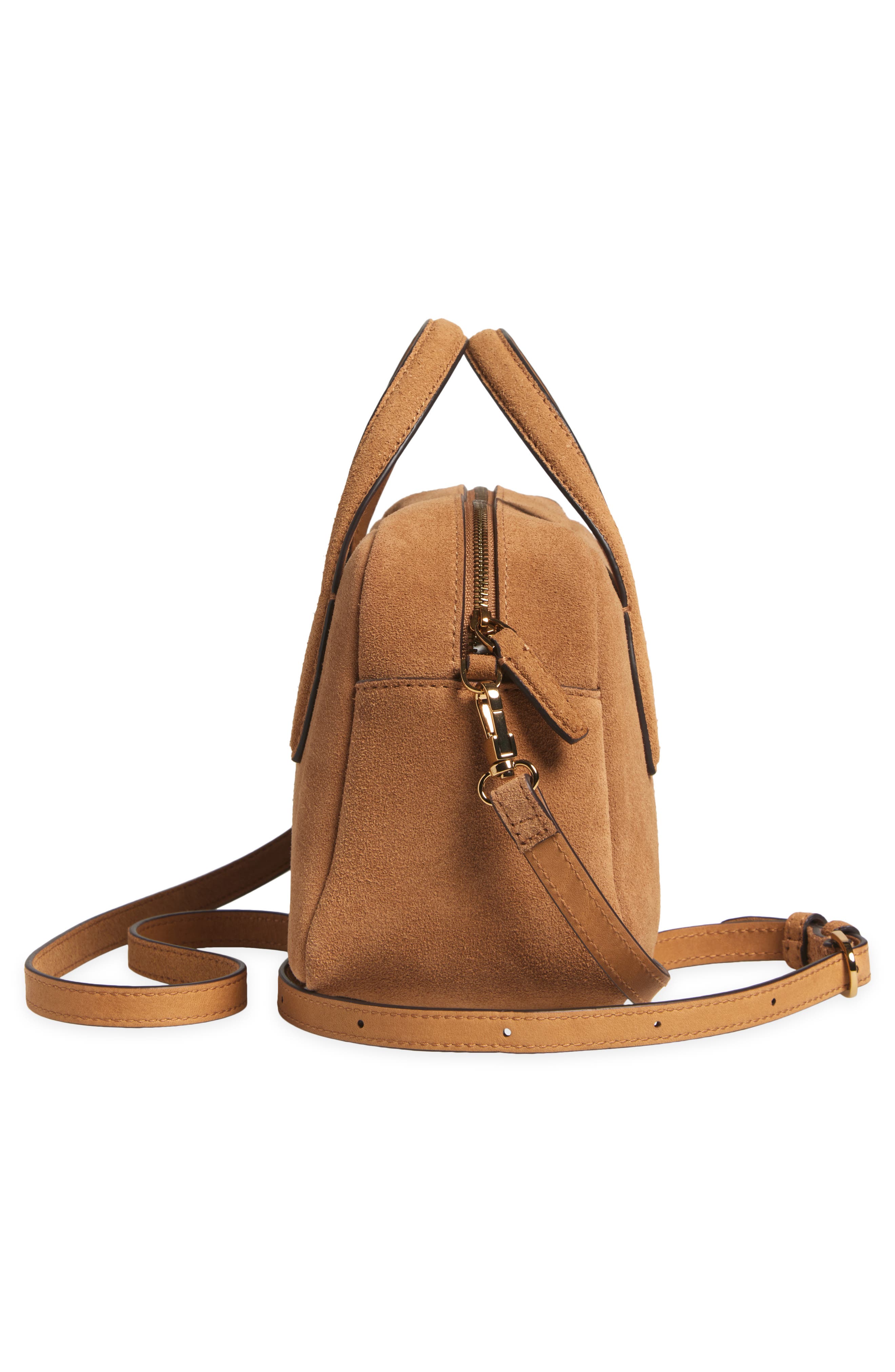Madewell Medium Suede Crossbody Bag, Alternate, color, Tawny Khaki