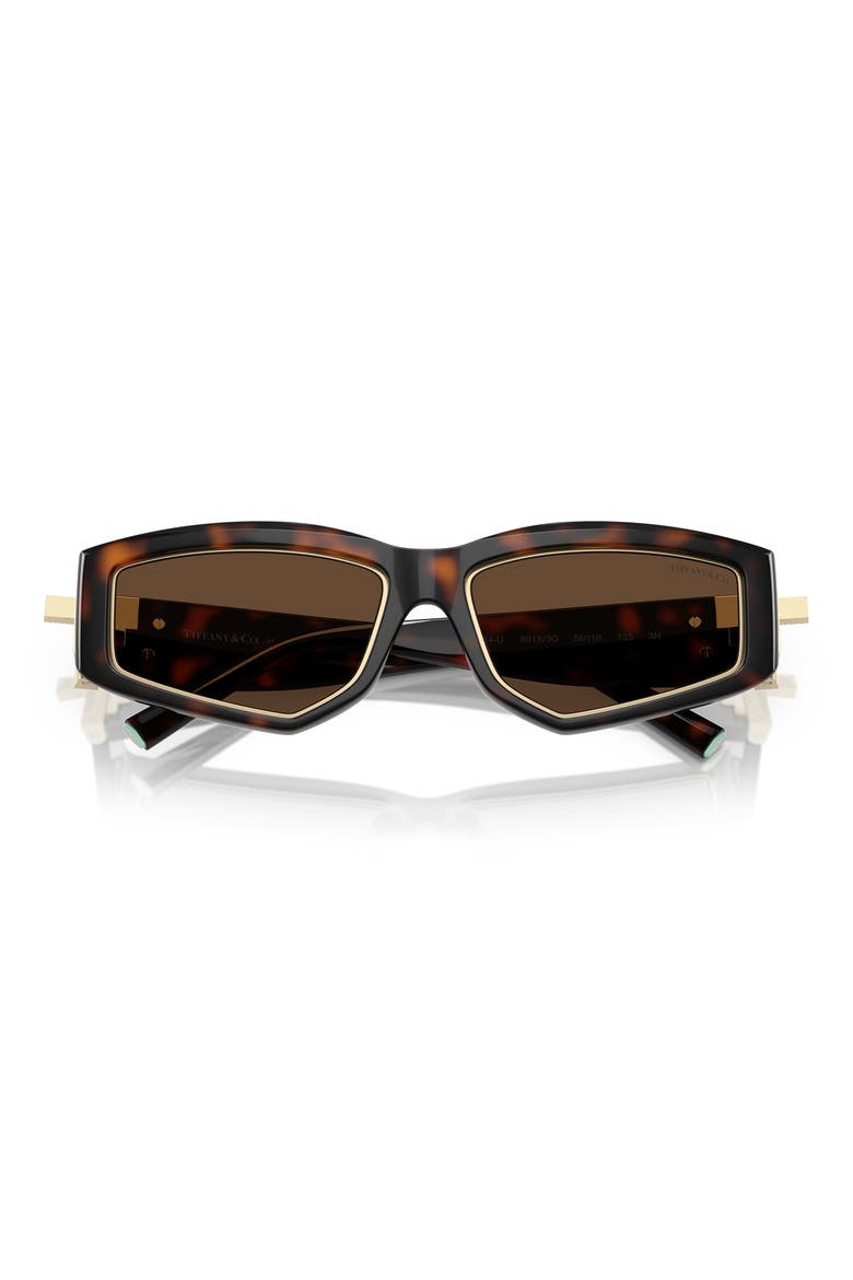 55mm Pillow Sunglasses, Alternate, color, HAVANA / LIGHT BROWN