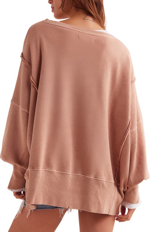 Free People Camden Oversize Graphic Sweatshirt In Gold