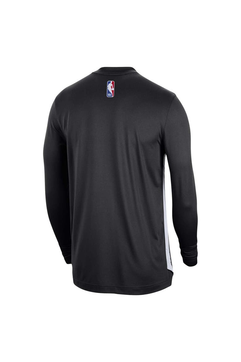 Unisex Nike Black Brooklyn Nets 2023/24 Authentic Pregame Long Sleeve Shooting Shirt, Alternate, color, Black