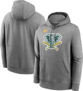 Nike Men's Nike Heather Gray Athletics Cooperstown Collection Logo Club Pullover Hoodie