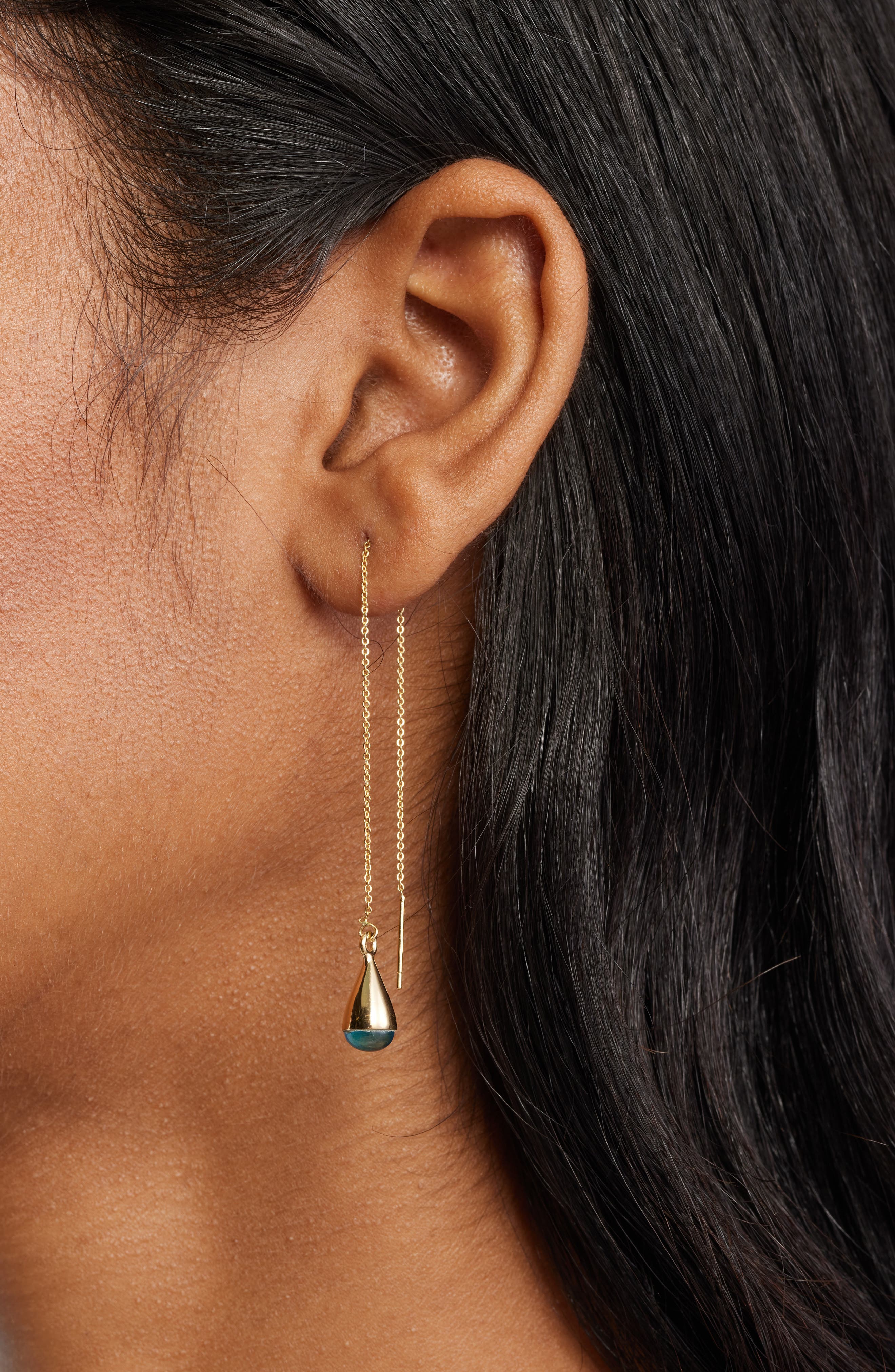 SOKO Glass Dash Chain Threader Earrings | Nordstrom