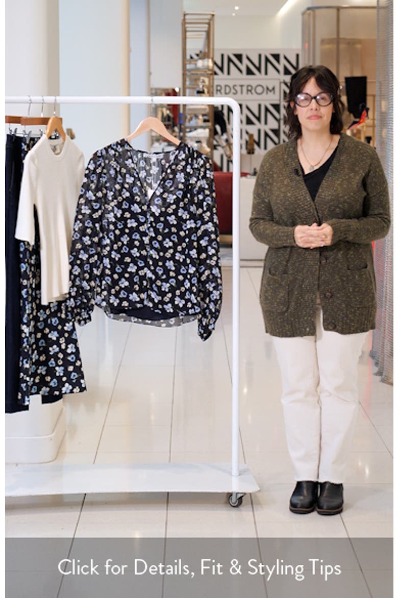 Alec Floral Silk Chiffon Button-Up Shirt video
