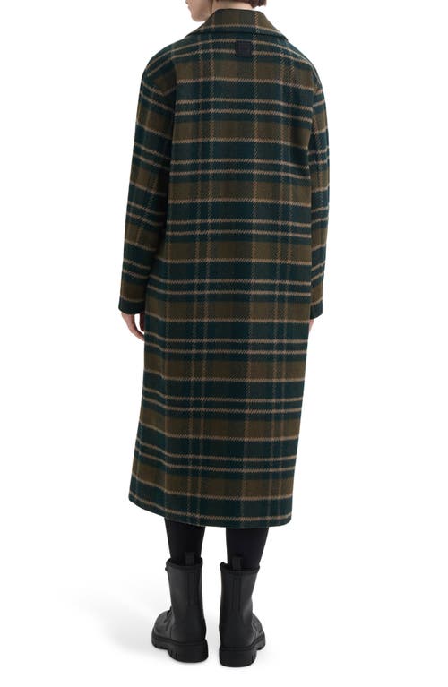 Hunter Carra Plaid Wool Blend Coat In Green
