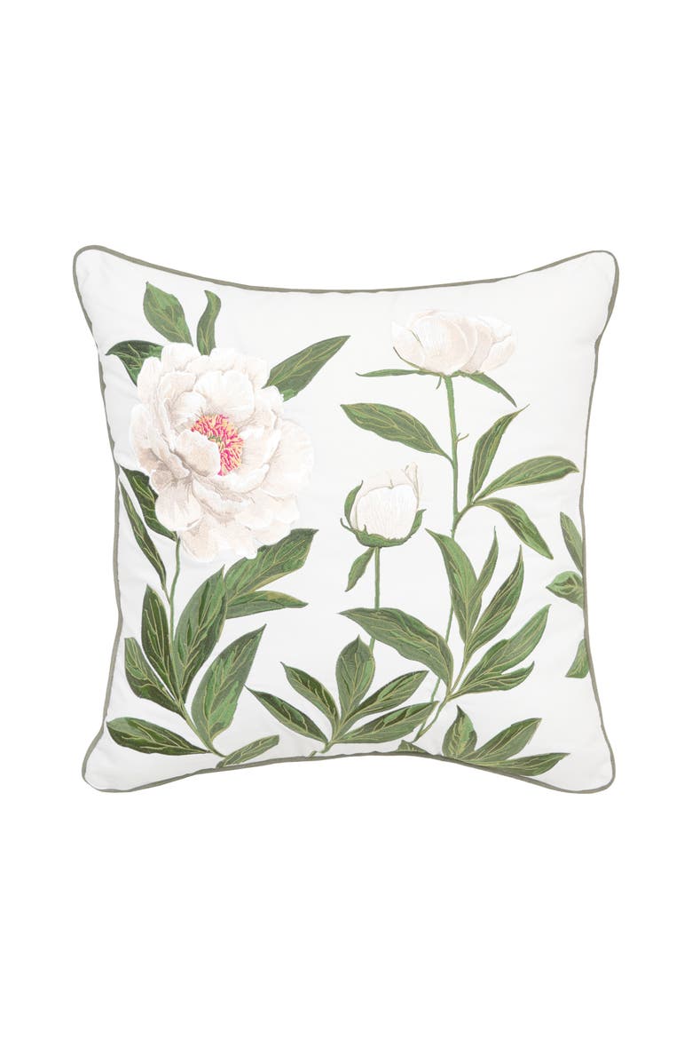 Peony Pillow, Main, color, Green