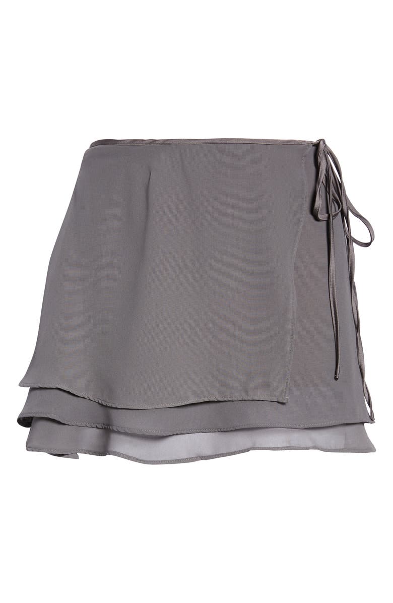 HOUSE OF CB Clarice Layered Miniskirt, Alternate, color, Dark Grey