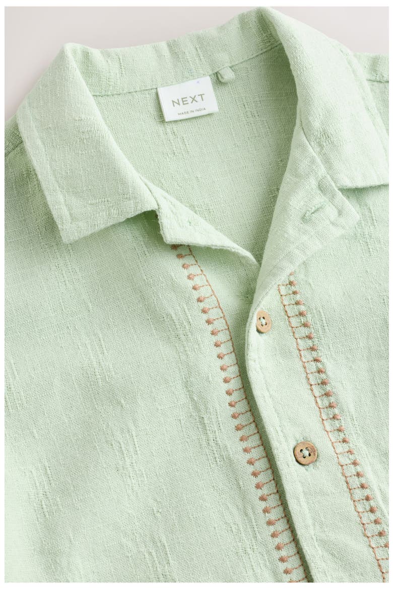 Kids' Textured Safari Button-Up Shirt, Alternate, color, GREEN