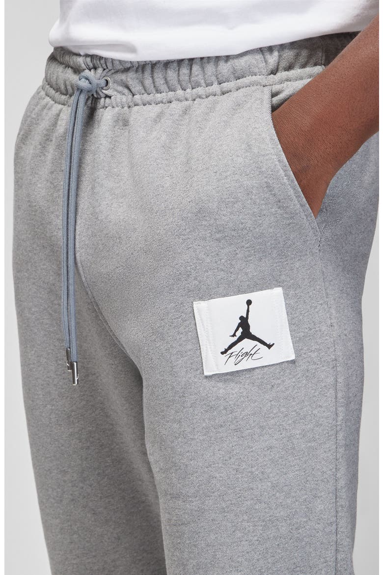 Essentials Statement Fleece Sweatpants, Alternate, color, CARBON HEATHER/ SAIL