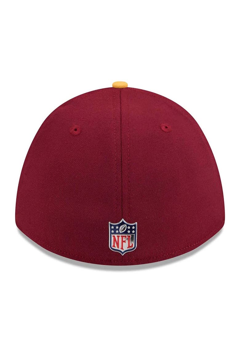 Men's New Era  Burgundy/Gold Washington Commanders 2026 NFL Draft 39THIRTY M-Crown Flex Hat, Alternate, color, Burgundy