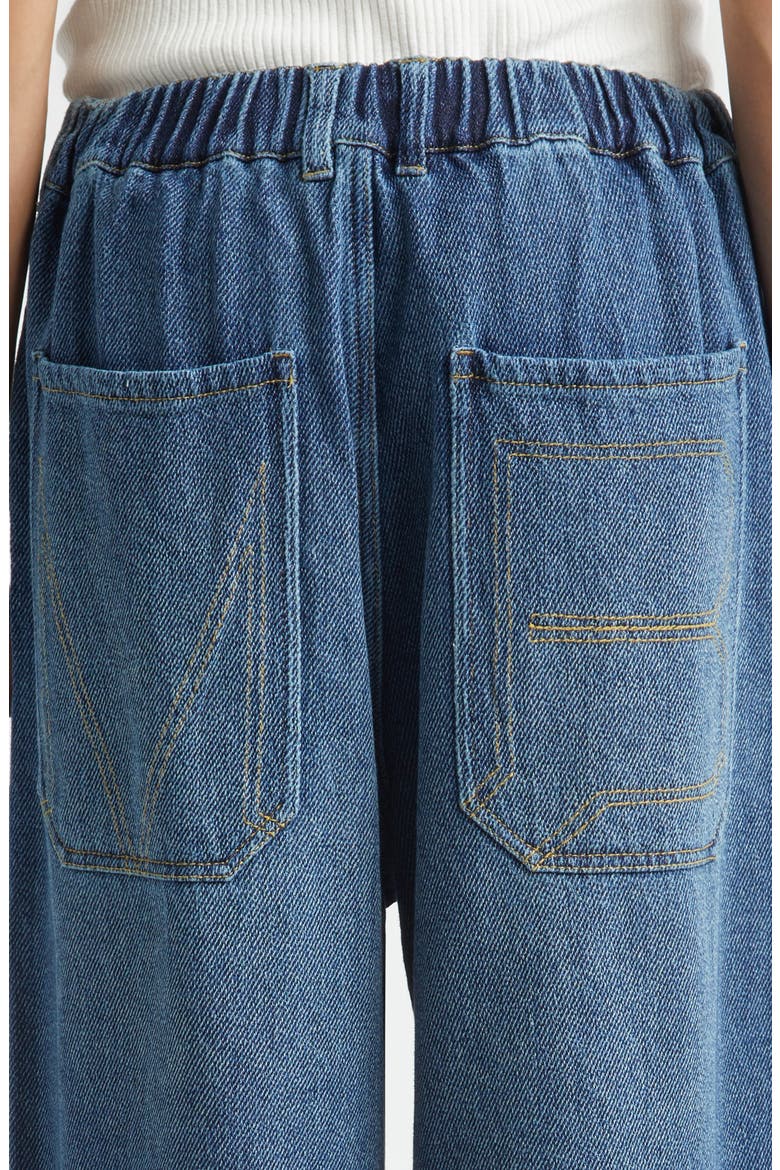 Cutout Wide Leg Jeans, Alternate, color, BLUE