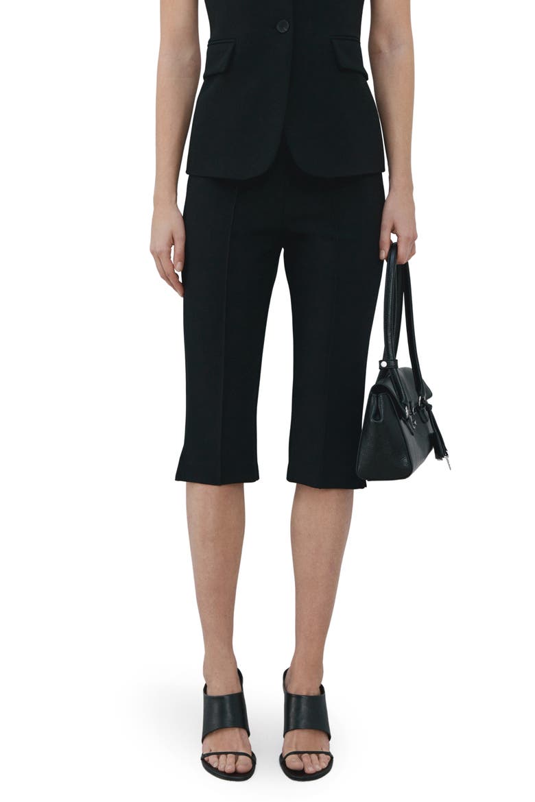 Biker Crop Leggings, Main, color, BLACK