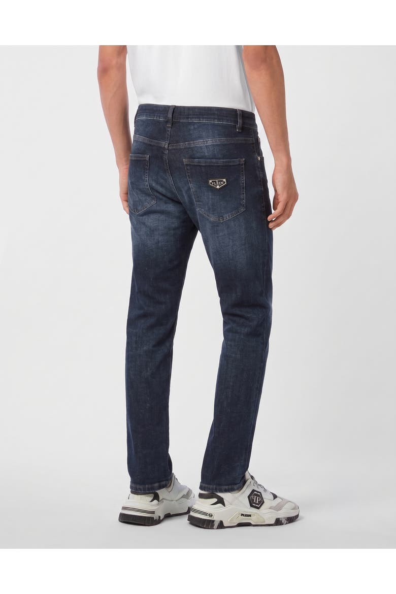 New Tapered Fit Jeans Basic Men, Alternate, color, Blue Storm