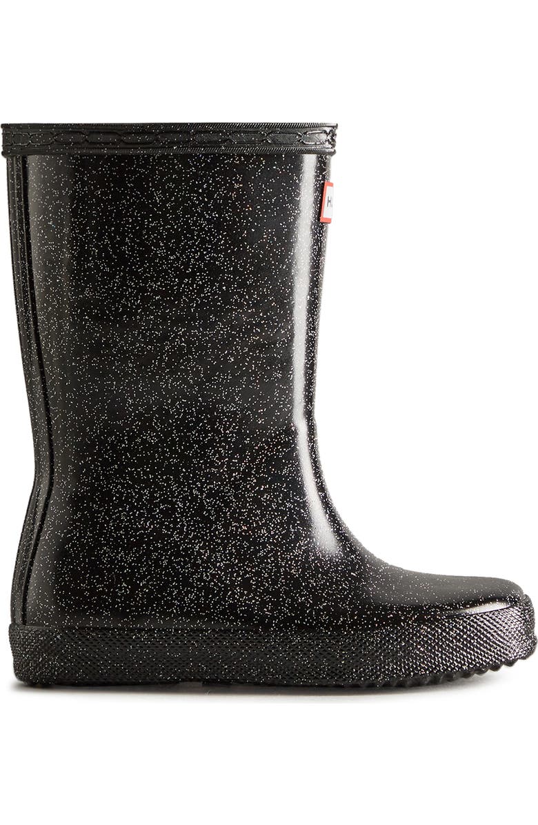 Hunter Kids' First Classic Starcloud Glitter Waterproof Rain Boot, Alternate, color,