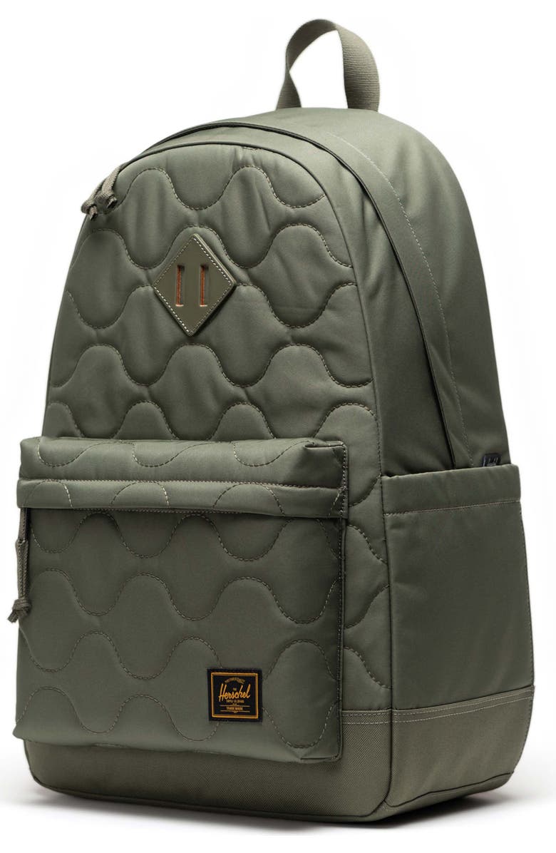 Herschel Supply Co. Heritage Quilted Backpack, Alternate, color, Beetle