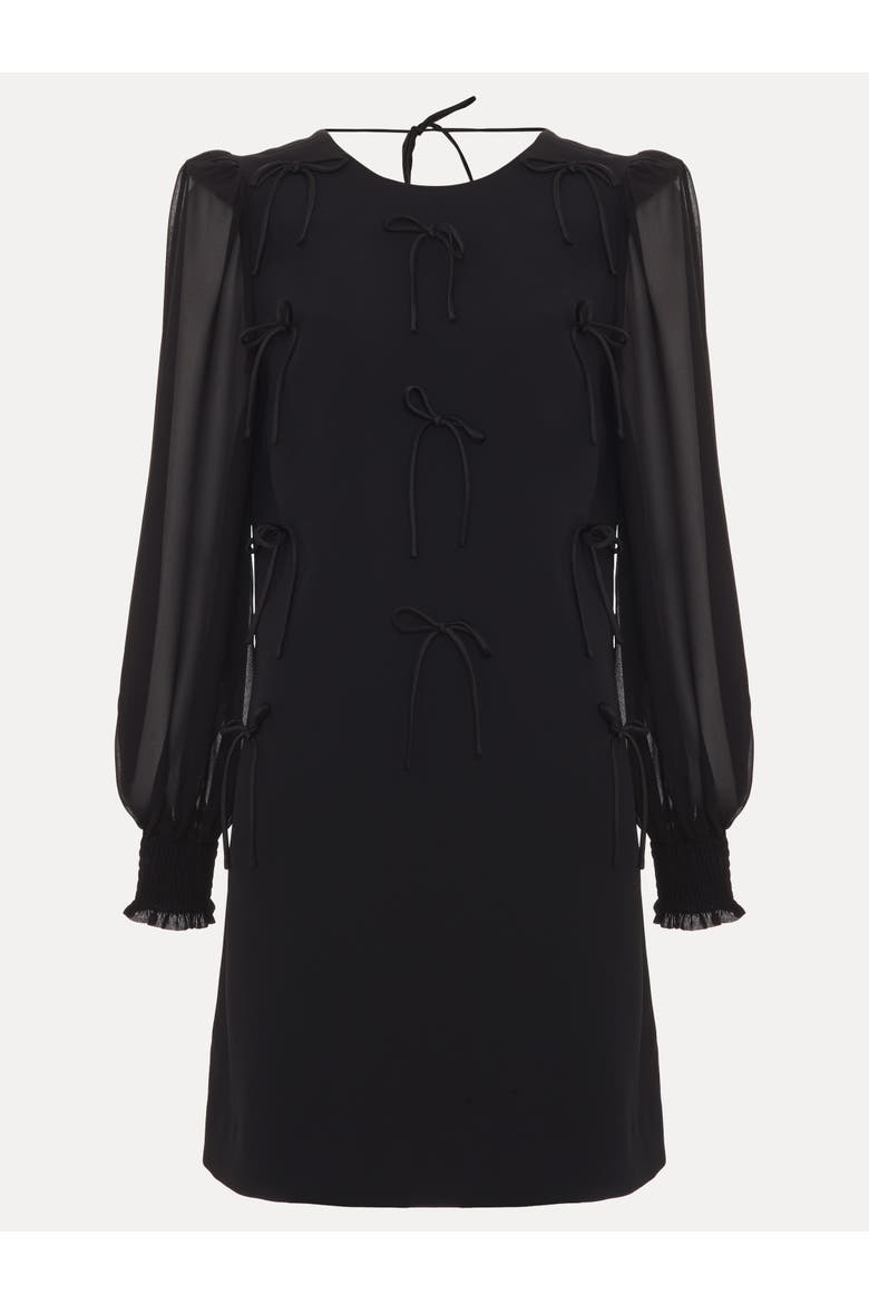 Jamie Bow Shift Dress, Alternate, color, Black