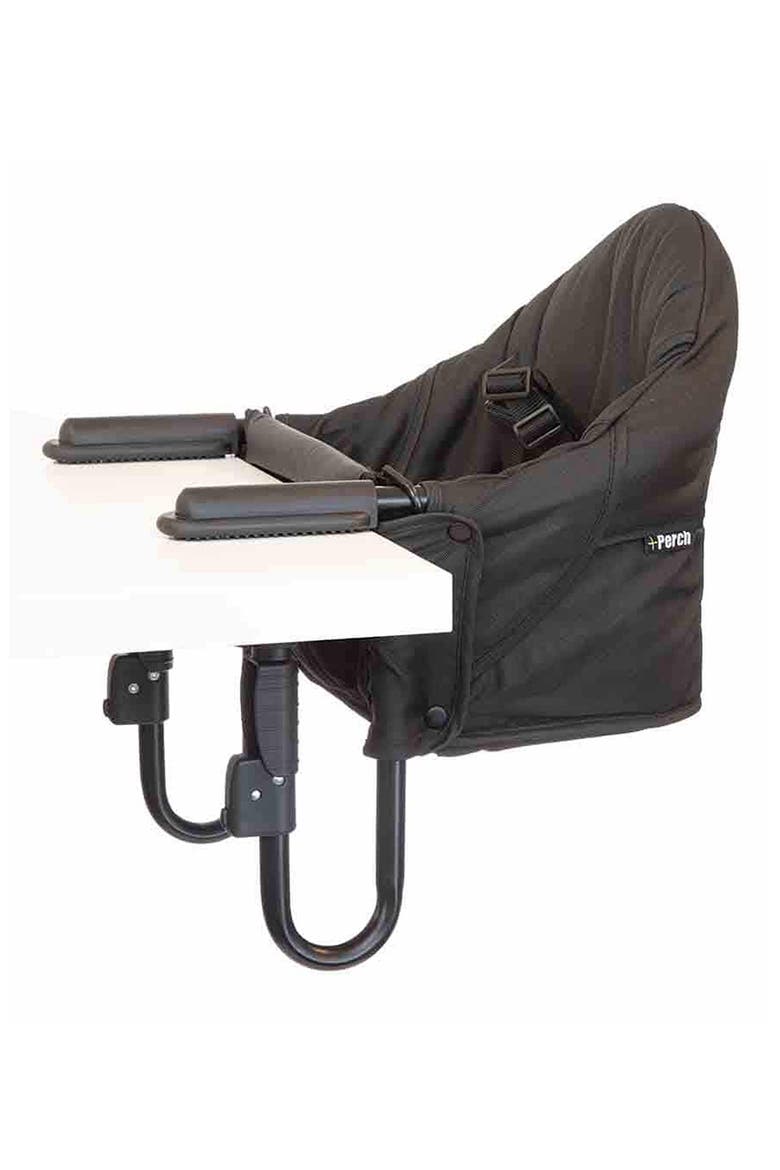 Perch Portable Hook-On Baby Highchair - Compact, Travel-Friendly & Fits Most Tables, Main, color, BLACK