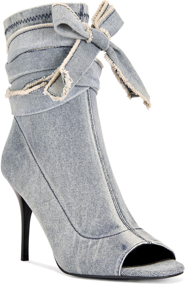 AZALEA WANG Karter Stiletto Bootie, Alternate, color, Denim