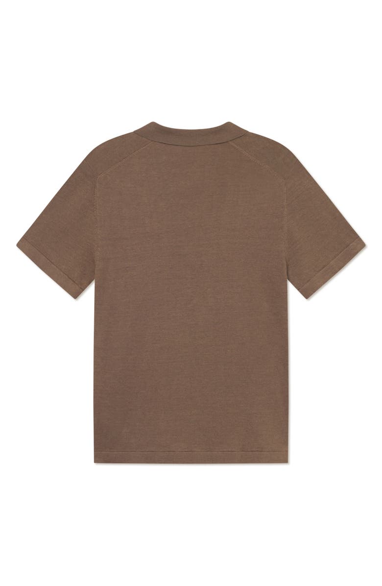 Les Deux Emmanuel Linen & Cotton Johnny Collar Polo, Alternate, color, Cub