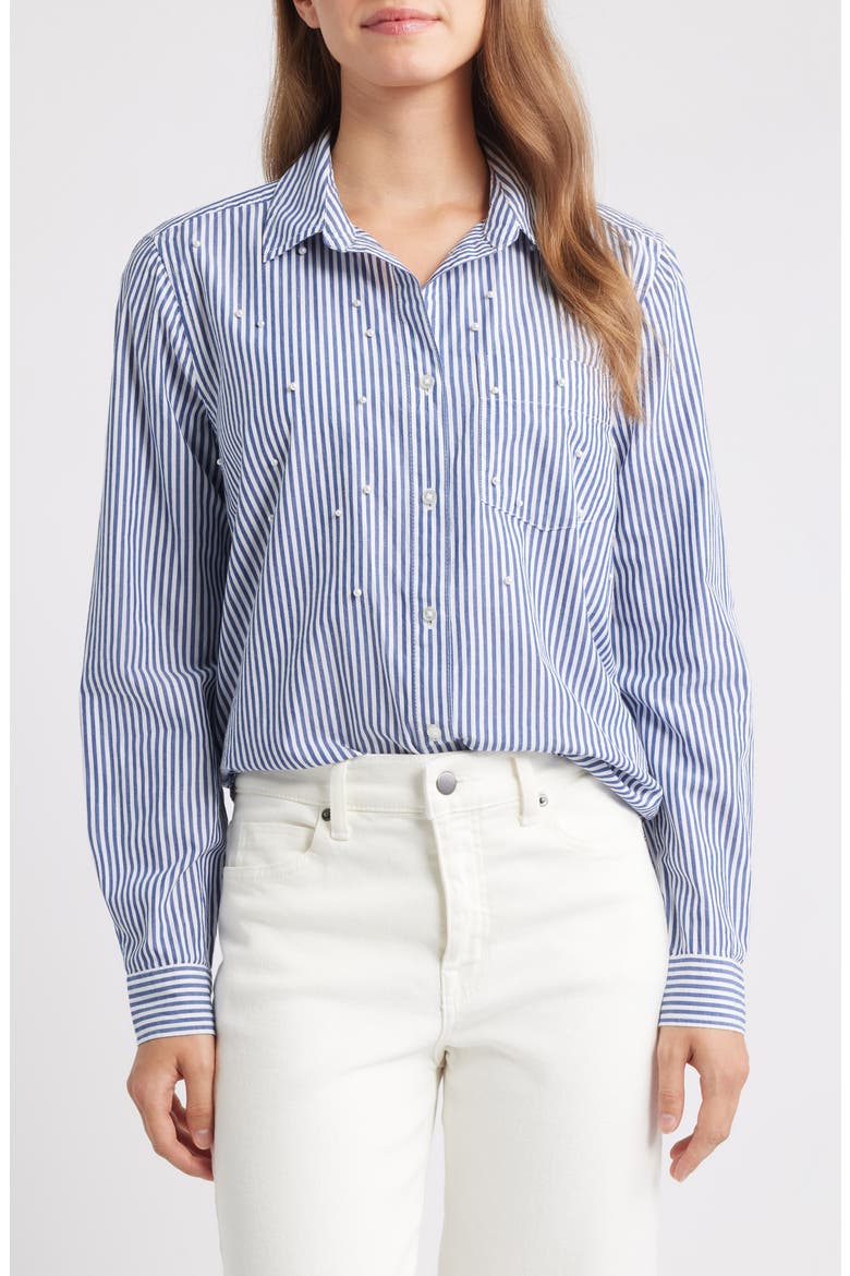 Kenna Pearly Bead Shirt, Main, color, SANTORINI