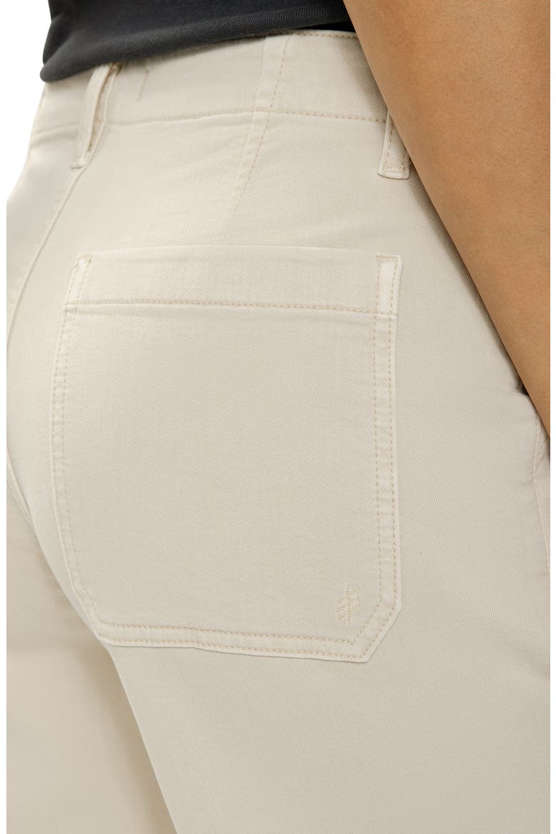 Lightweight Wide Leg Knit Flex Denim Pants, Alternate, color, CREAM