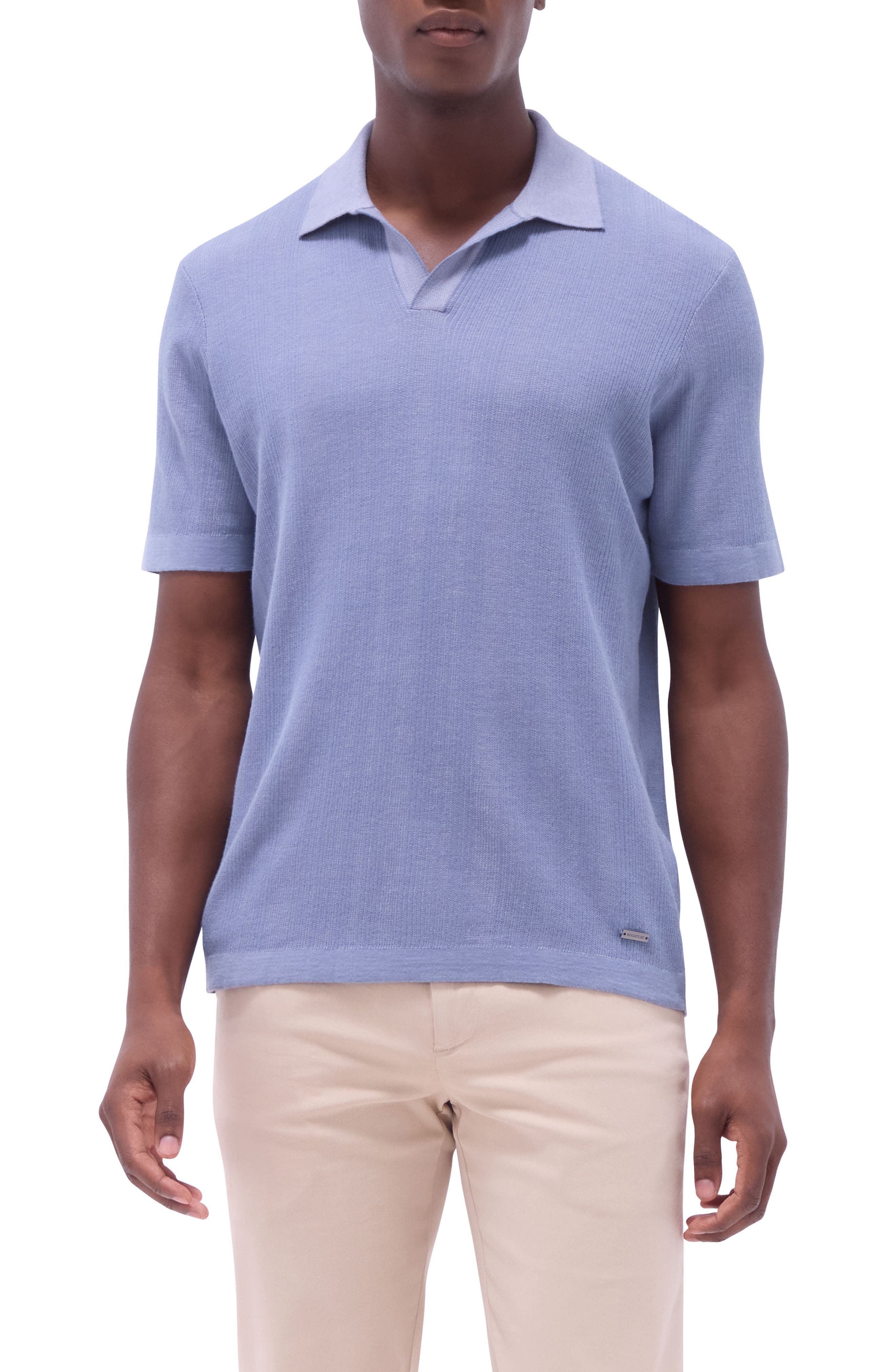 Johnny Collar Ribbed Cotton & Silk Polo Sweater - image 3