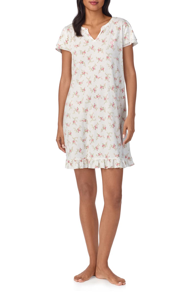 Lauren Ralph Lauren Floral Short Nightgown, Main, color, 