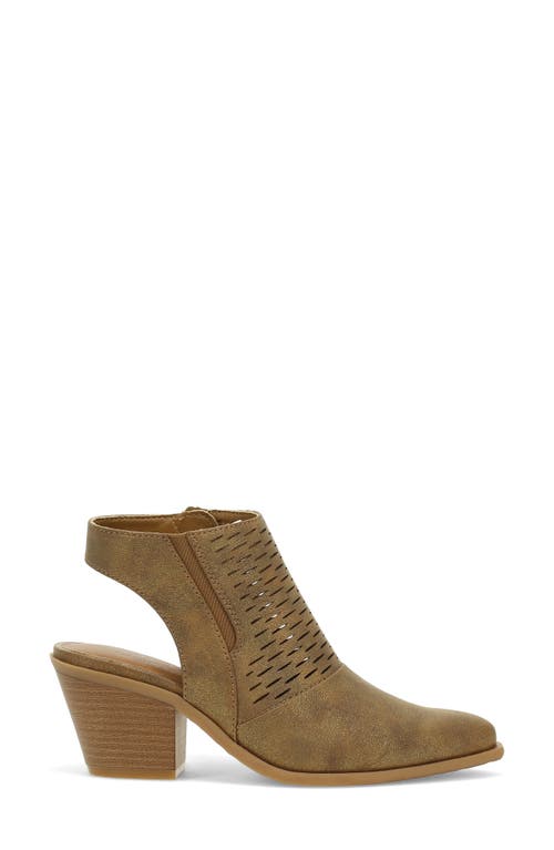 Baretraps Yangley Womens Faux Leather Block Heel Shooties In Gold