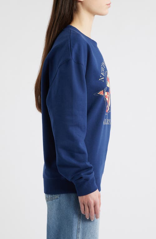 Shop Golden Hour Newport Sail Graphic Sweatshirt In Medieval Blue