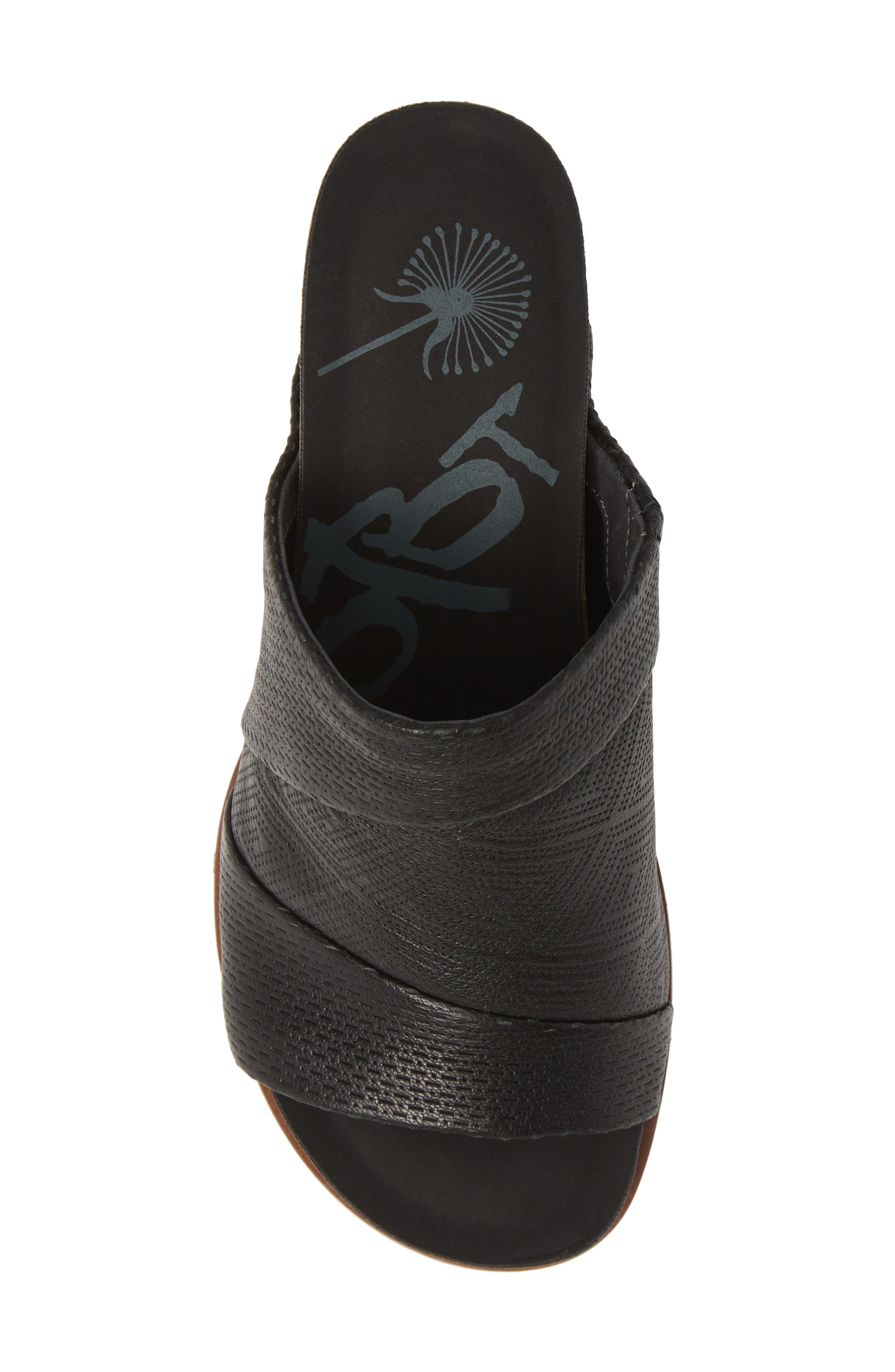 Earthshine Wedge Sandal, Alternate, color, BLACK LEATHER