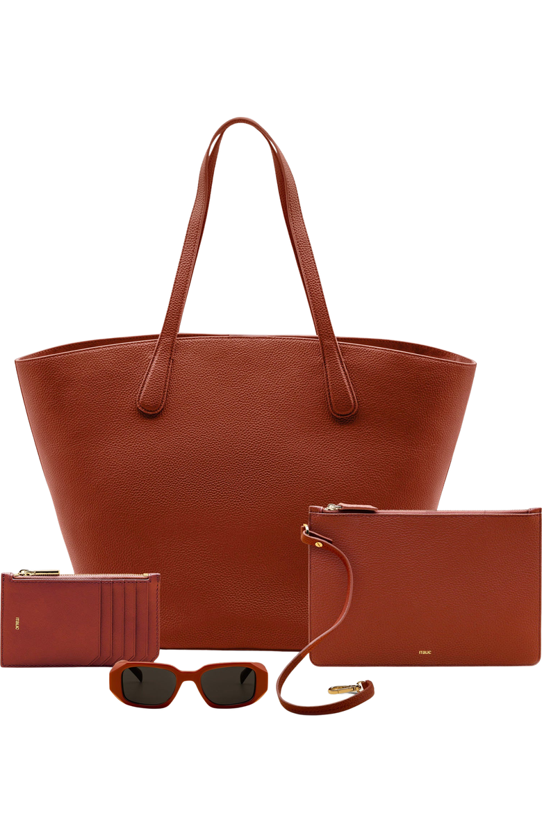 Italic Sienna Tote, Gabriele Sunglasses, and Albee Card Holder Set, Main, color, Desert Sun