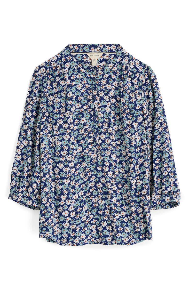 Seasalt Cornwall Willow Patch Print Shirt, Alternate, color, Screenprint Daisy Marine