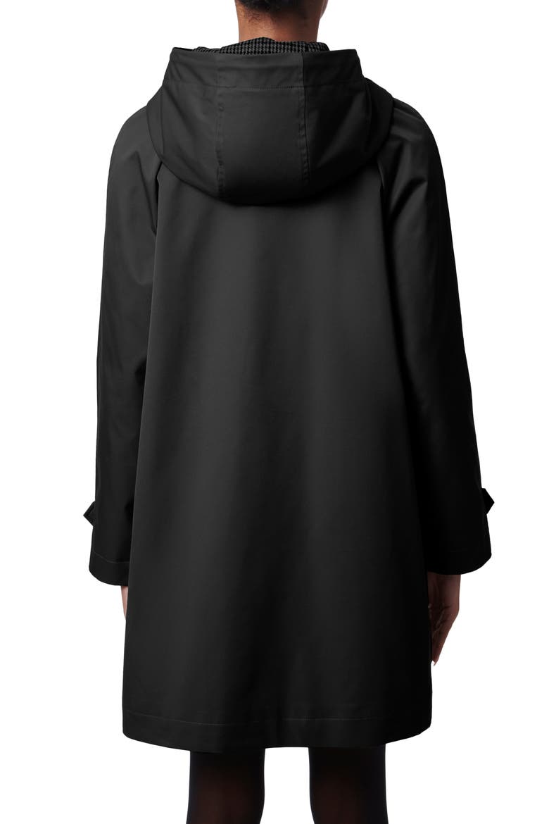 Water Resistant Hooded Jacket, Alternate, color, BLACK