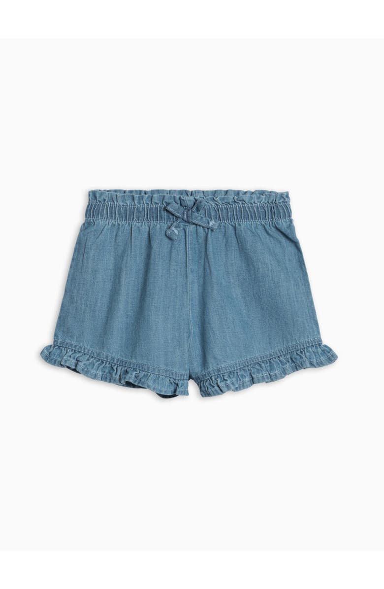 KENDI by Colored Organics Organic Ruffle Waist Chambray Short, Alternate, color, Chambray