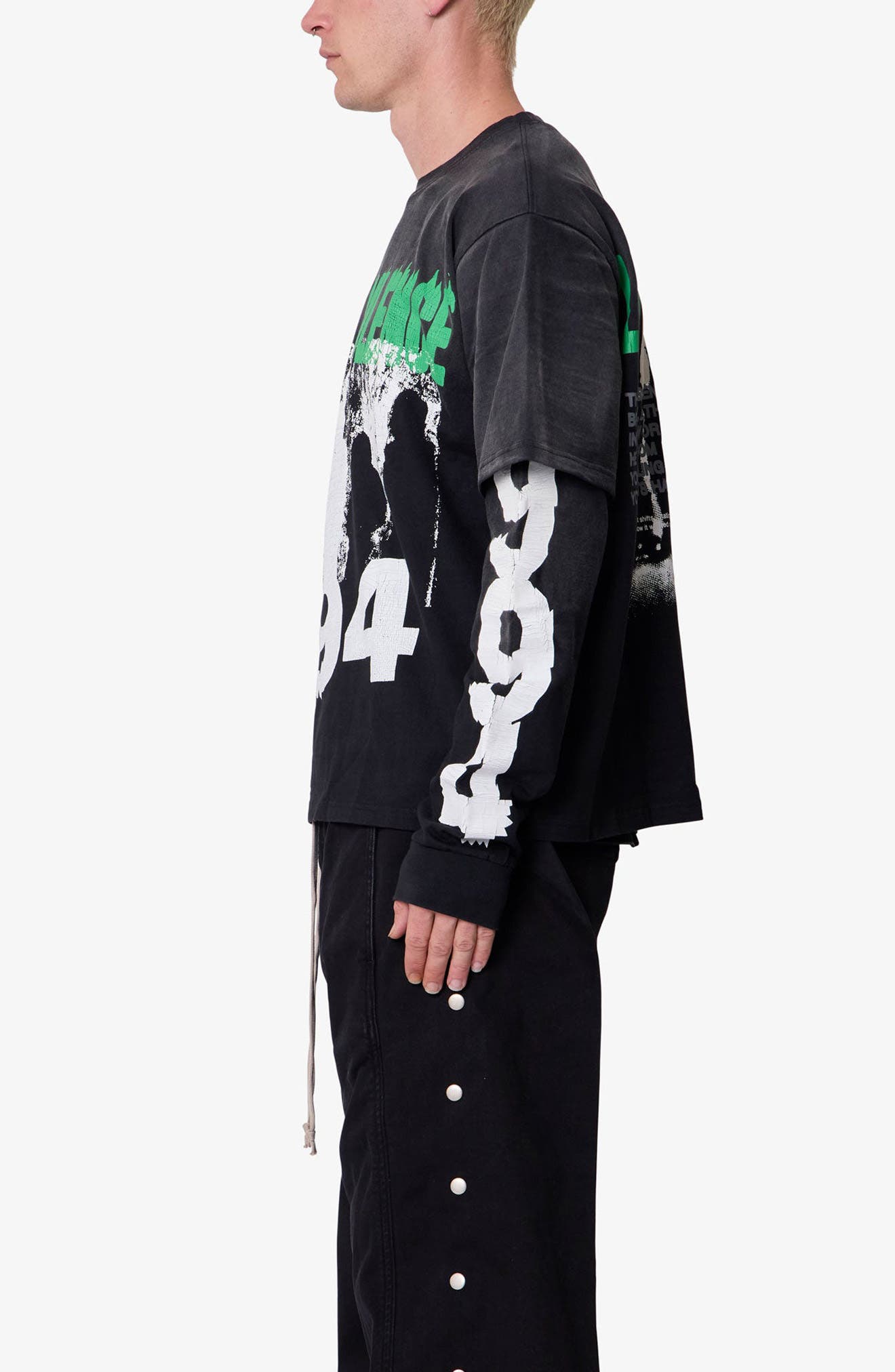 Listen In Silence Layered Graphic T-Shirt - image 2