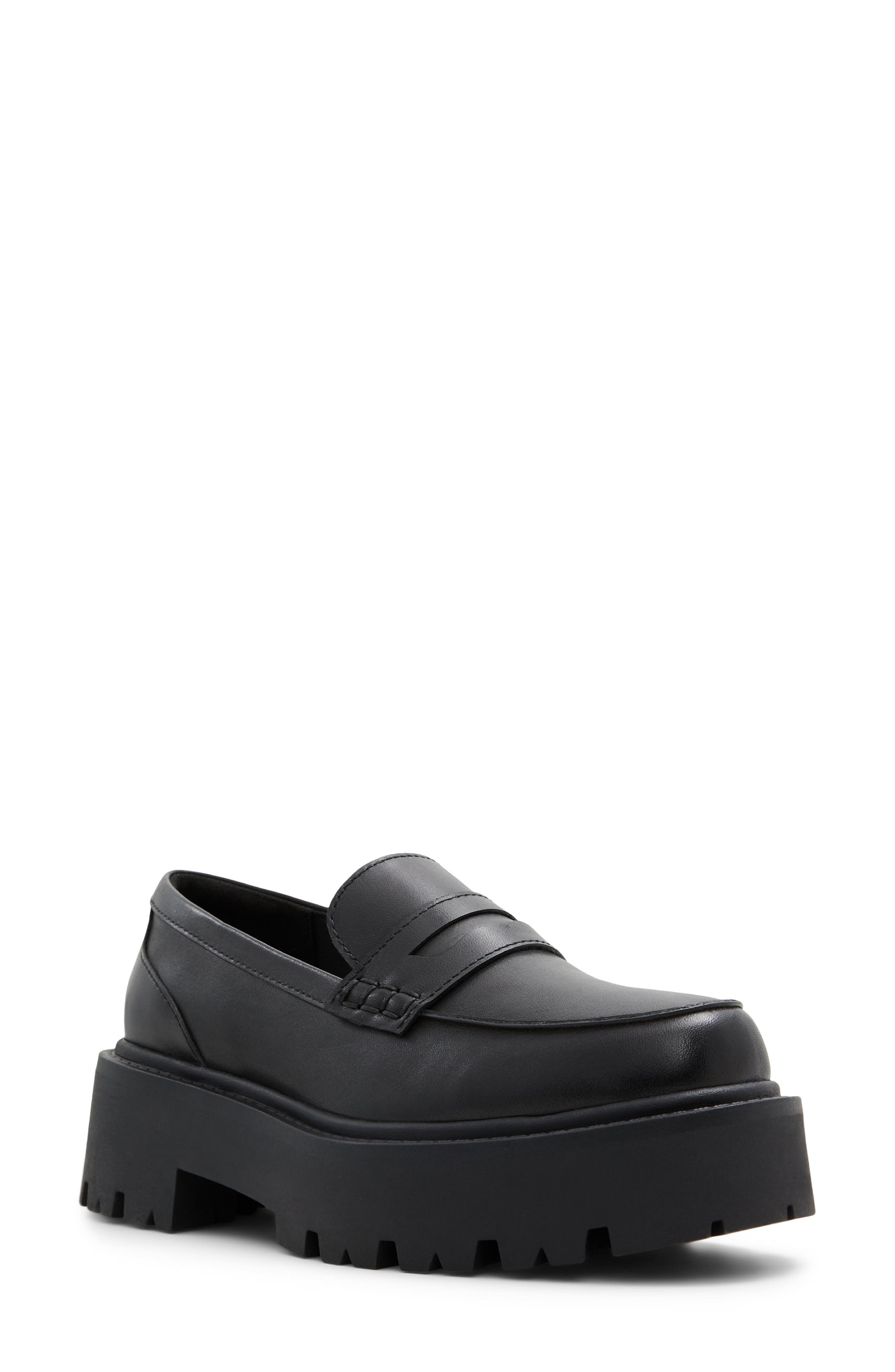 ALDO Cadaycia Platform Penny Loafer, Main, color, Black